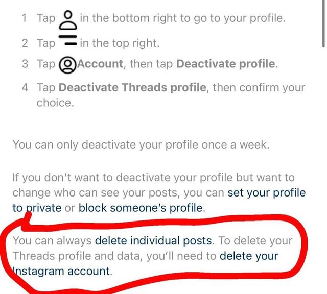 How to Delete Threads Account