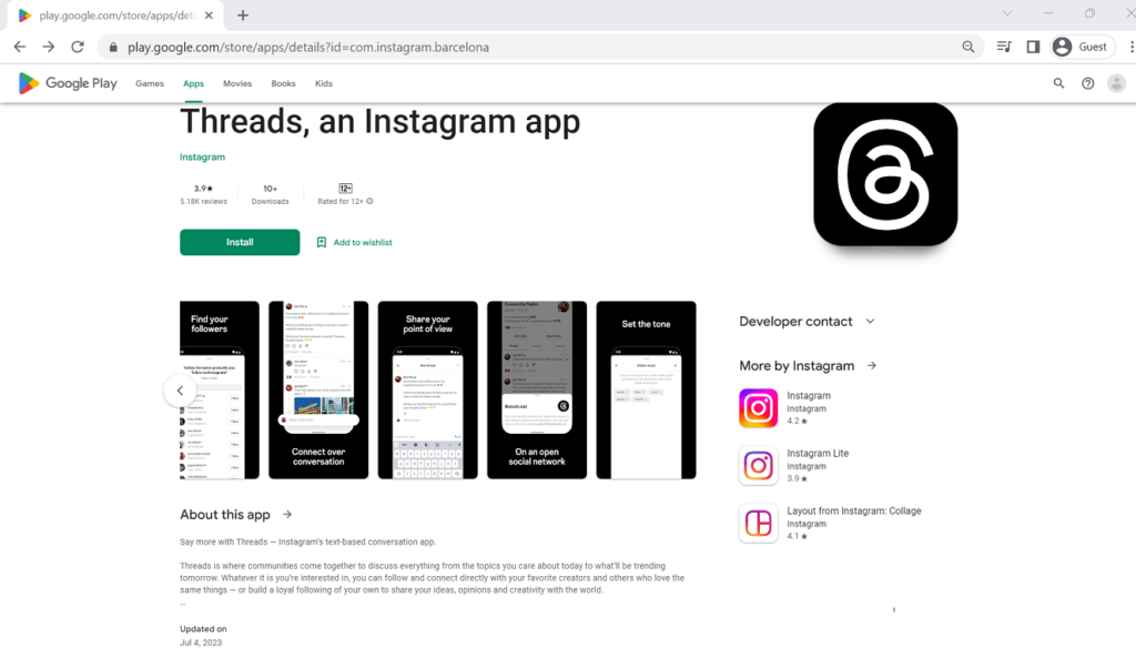 Instagram Threads App Android